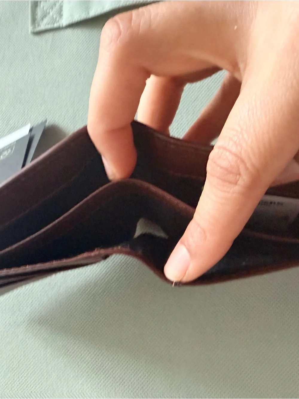 Ted Baker Dark Brown Leather Bifold Wallet